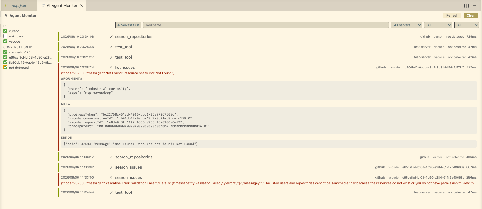 MCP Eavesdrop Screenshot